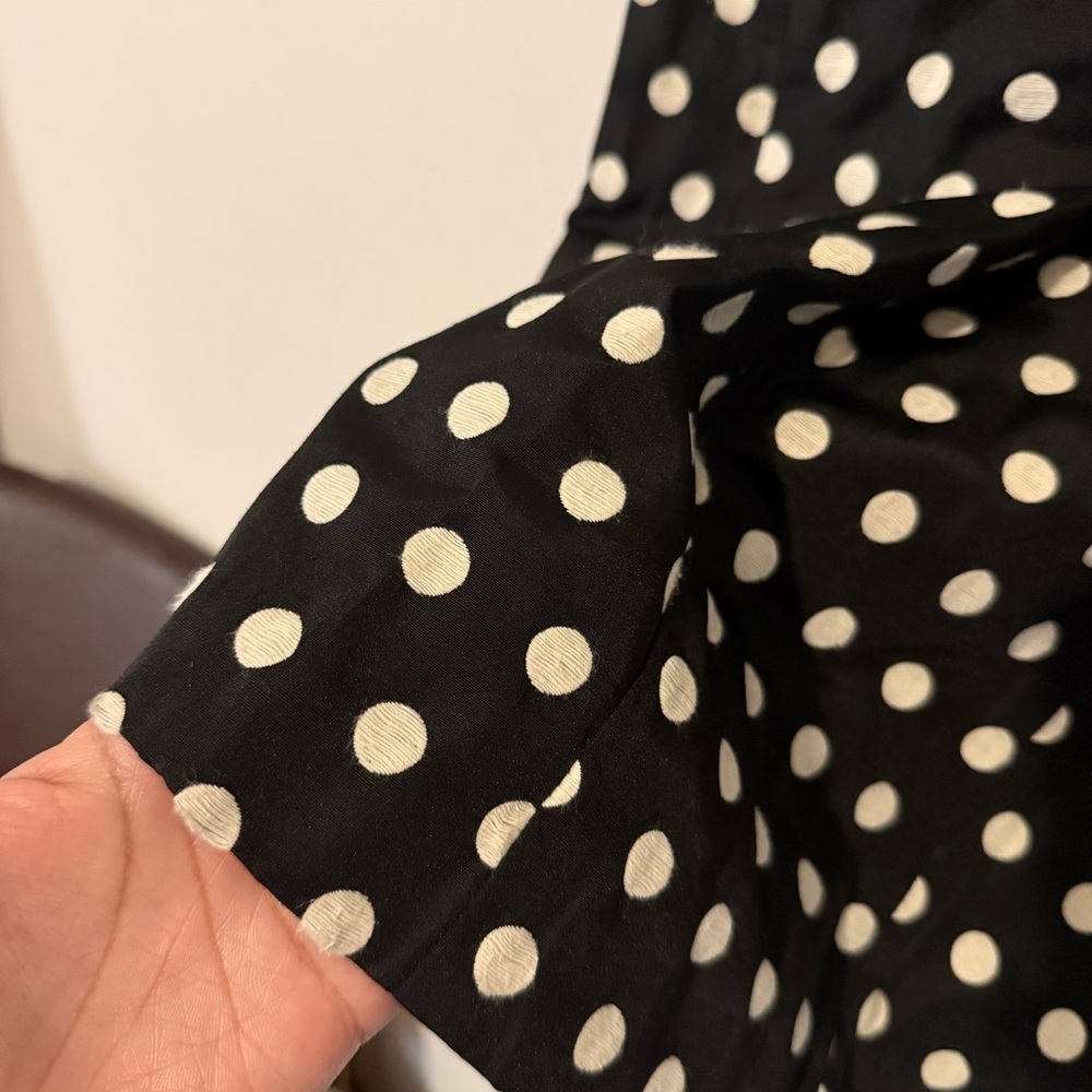 Lauren Ralph Lauren Black White Polka Dot Sleeveless Sheath Dress Size 6 Small - Picture 6 of 9